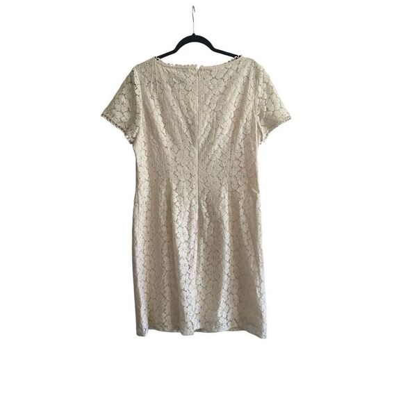 Adrianna Papell Size 16 Short Sleeve Lace Shift - Picture 4 of 9